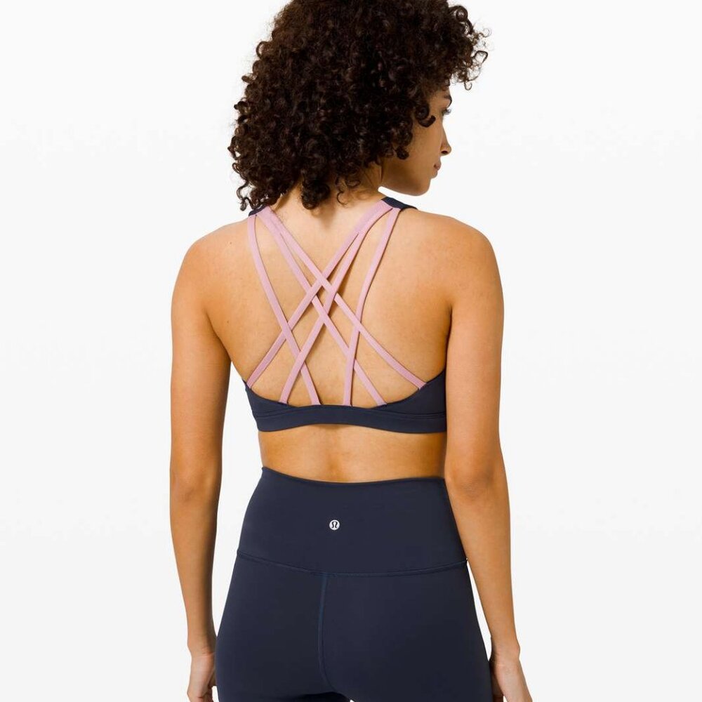 LULULEMON Free to Be Serene Bra *Light Support C/D Cup True Navy/Pink